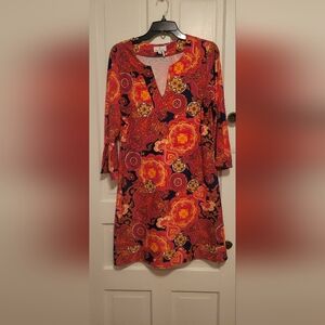 Jude Connally Pink and Orange Paisley Print Top